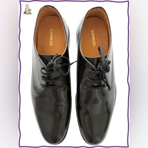 Express Men's Black Patent Leather Derby Shoes